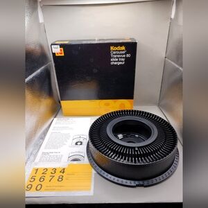 Vintage 1990 Kodak Carousel Transvue 80 Slide Projector Tray with Box Made USA